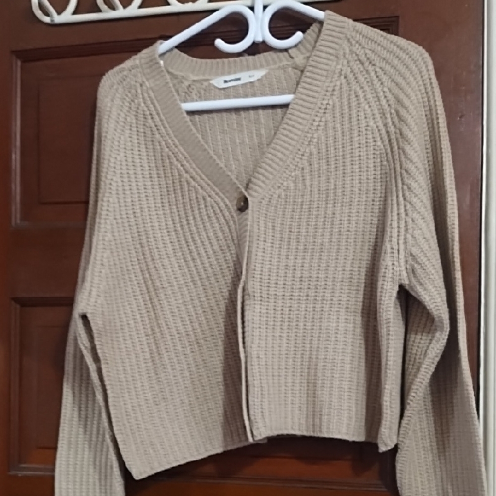 Bluenotes Tan Knit Cardigan